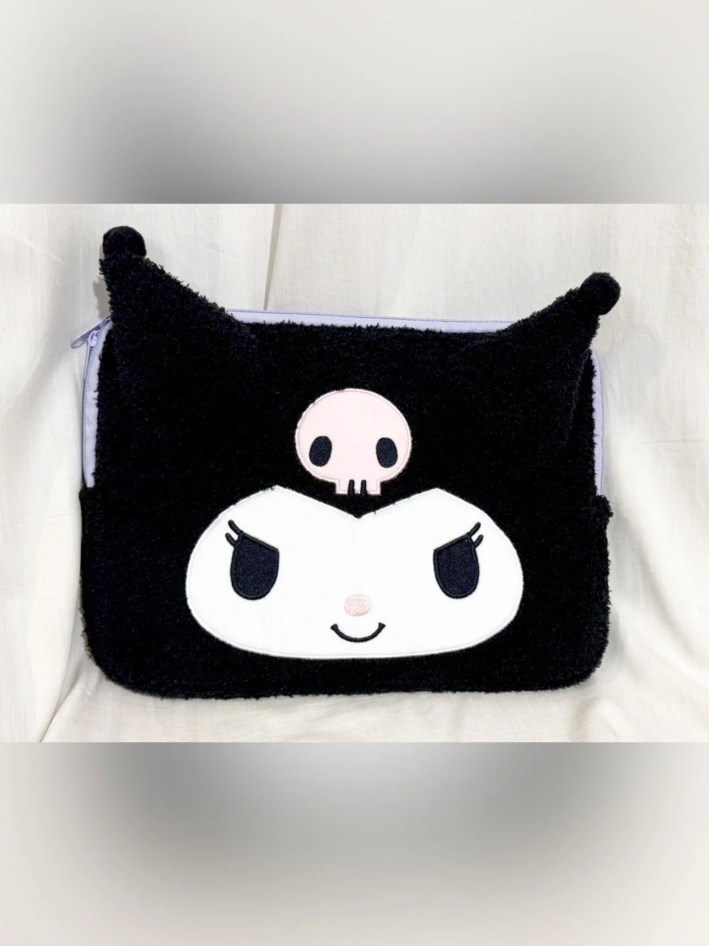Sonix x Sanrio Kuromi Plush Laptop Sleeve 14” Black Pink